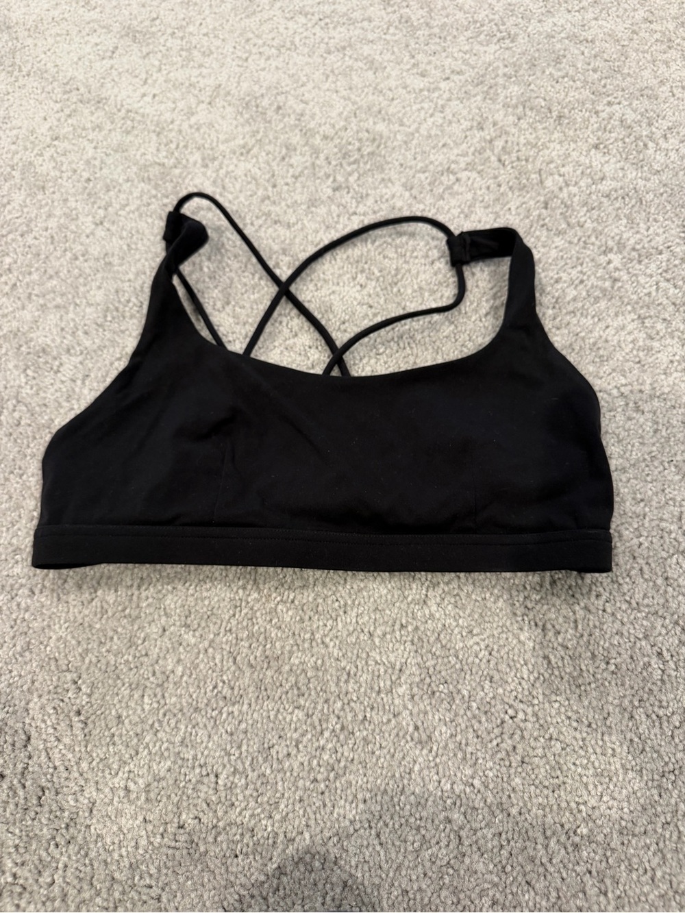 BuffBunny Black Crossback Sports Bra